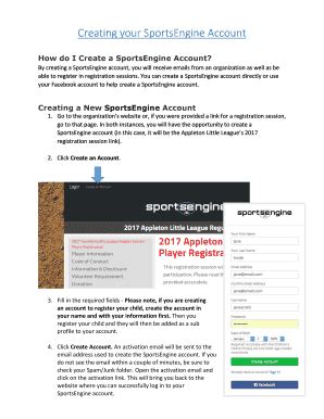sportsengine create account